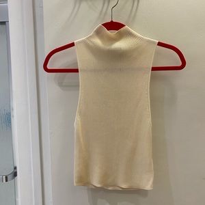 And other stories ribbed elegant sleeveless turtleneck